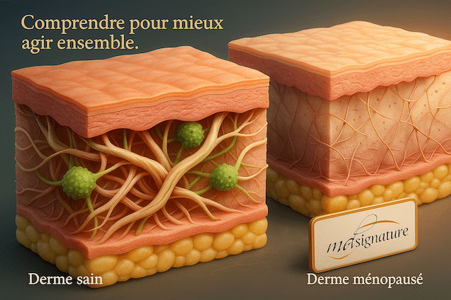 perte de collagène à la ménopause